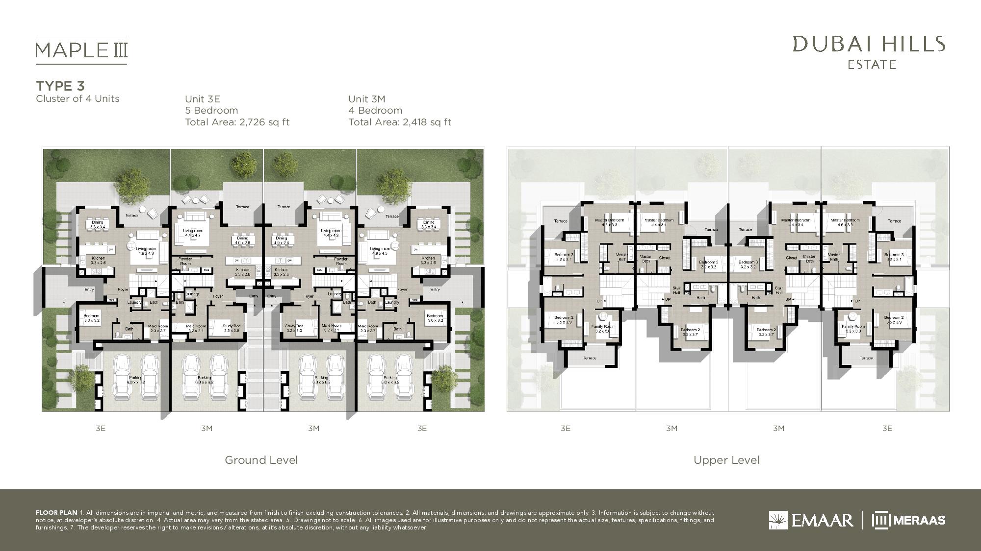 Floor Plans Maple III By Emaar Dubai OFF Plan Properties