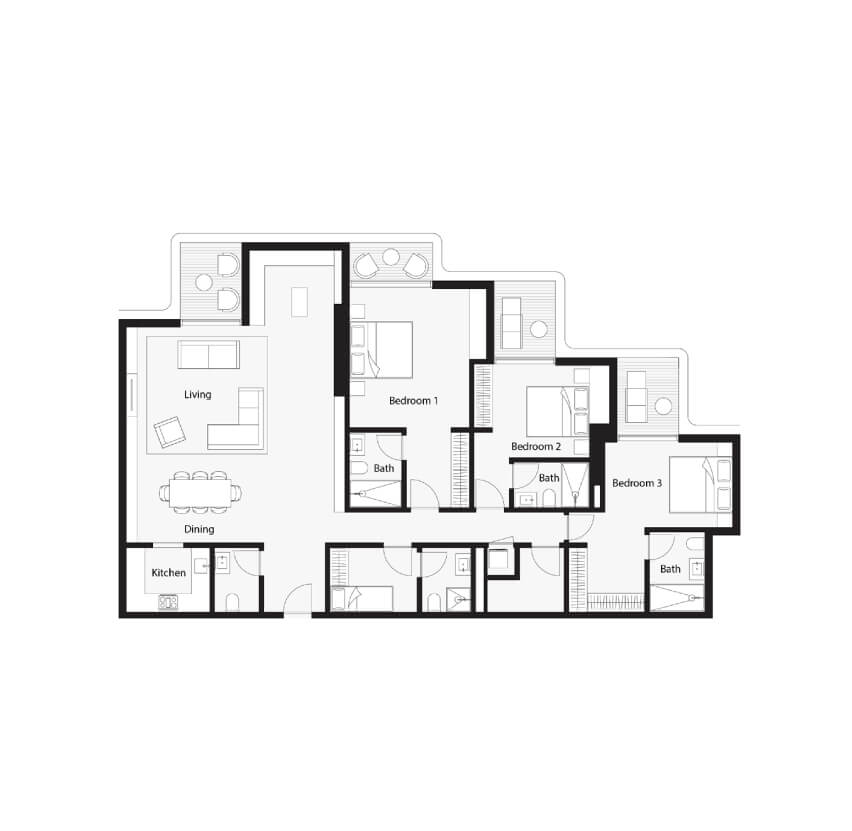 One B Tower Apartments for Sale at Sheikh Zyaed Road