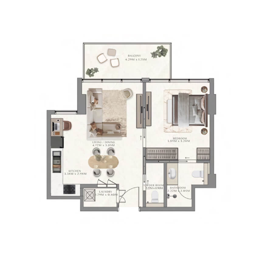 Modern Apartments at Taiyo Residences, Wasl Gate