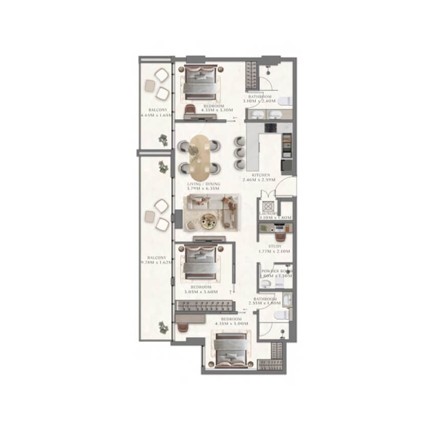 Modern Apartments at Taiyo Residences, Wasl Gate
