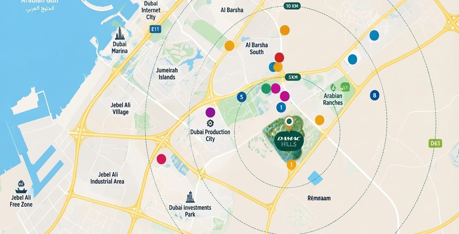 Map of The Legends and its surroundings
