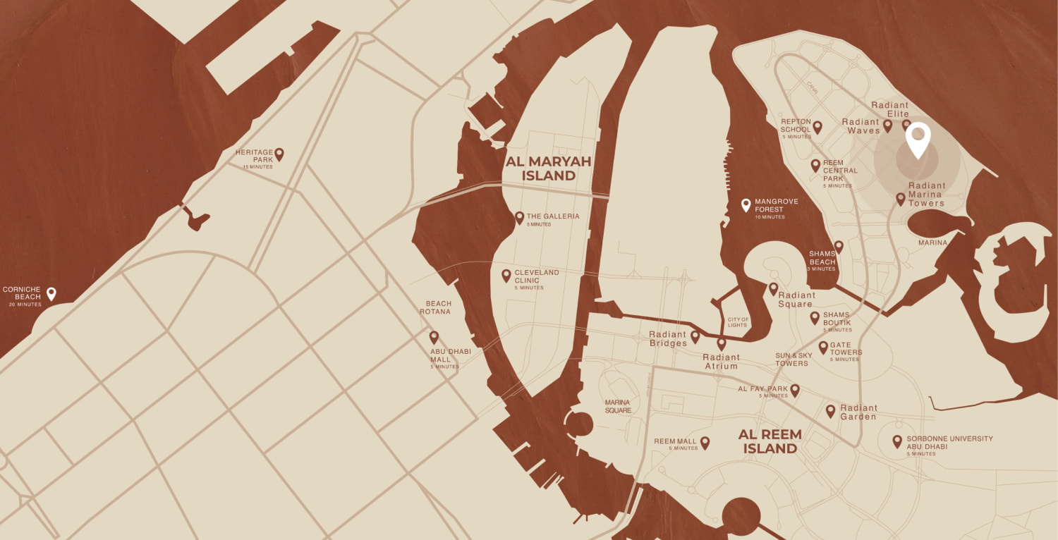 Map of Shams and its surroundings